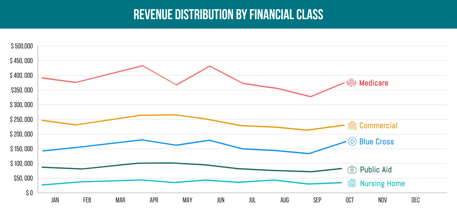 Revenue Distribution by Financial Class